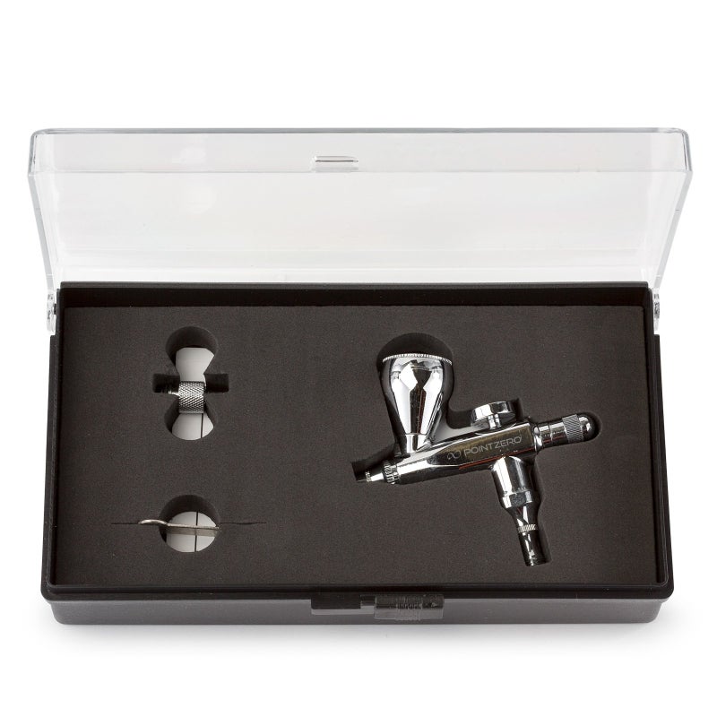 PointZero Single Action 7cc Gravity-Feed (Stubby) Airbrush Set - .3mm Nozzle - Image 4